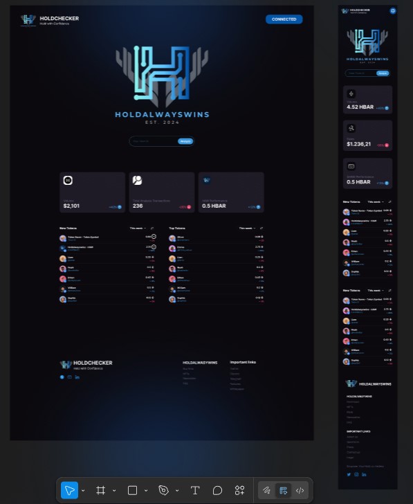 Figma Design: HoldAlwaysWin